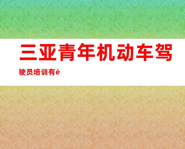 三亚青年机动车驾驶员培训有限公司