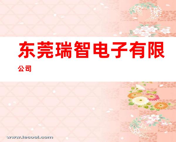 东莞瑞智电子有限公司