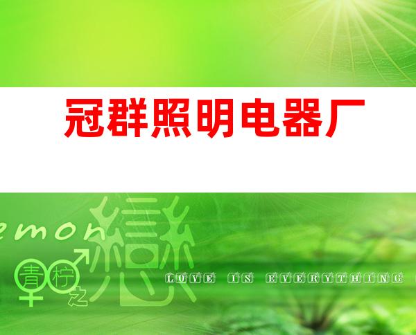 冠群照明电器厂