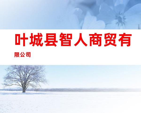 叶城县智人商贸有限公司
