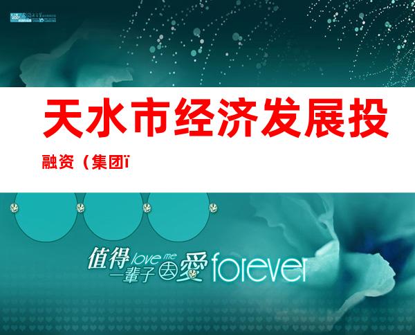 天水市经济发展投融资（集团）有限公司
