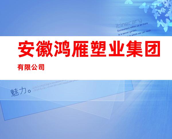 安徽鸿雁塑业集团有限公司