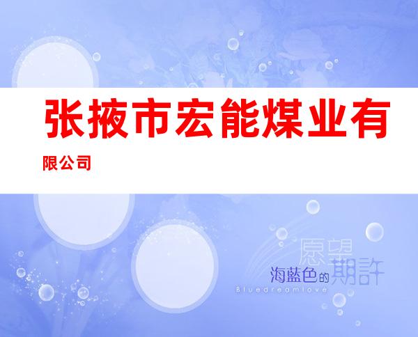 张掖市宏能煤业有限公司