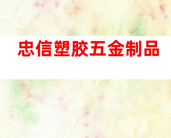 忠信塑胶五金制品