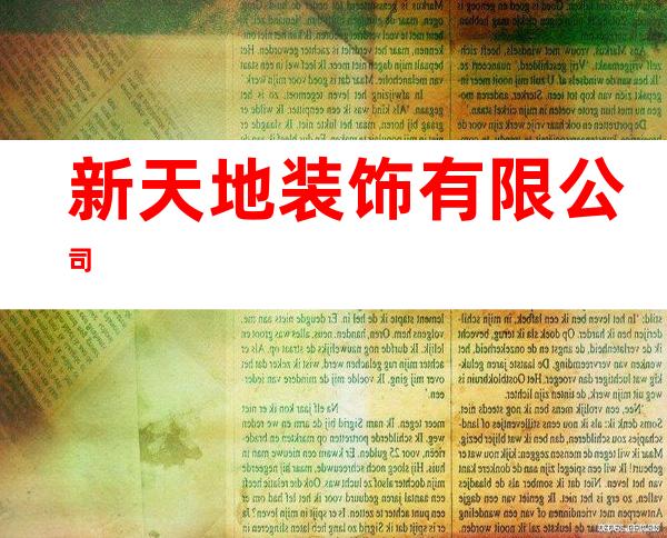 新天地装饰有限公司