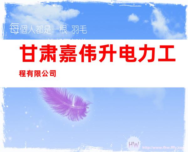 甘肃嘉伟升电力工程有限公司