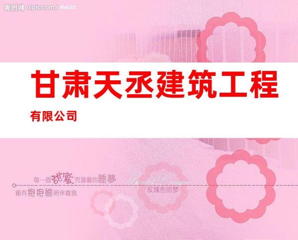 甘肃天丞建筑工程有限公司