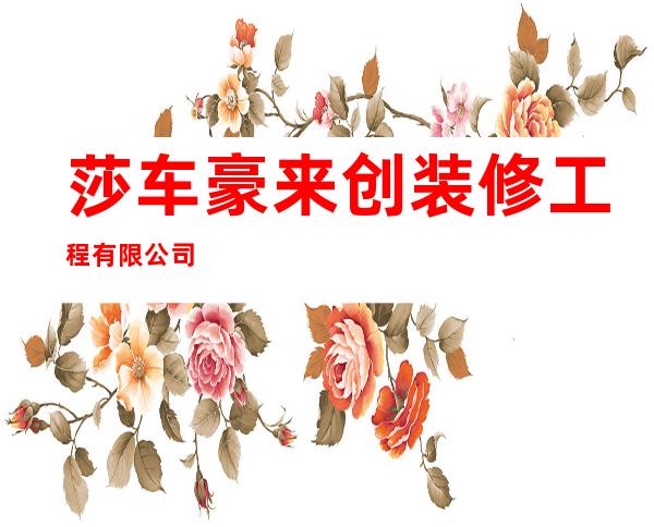 莎车豪来创装修工程有限公司