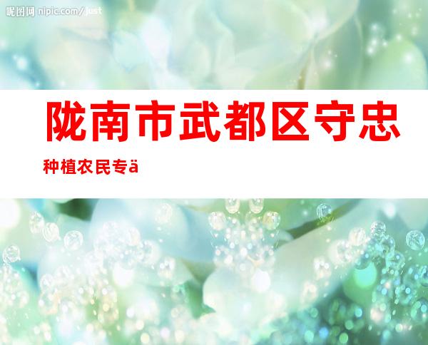 陇南市武都区守忠种植农民专业合作社