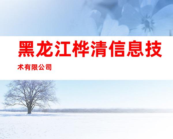 黑龙江桦清信息技术有限公司