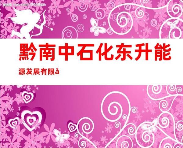 黔南中石化东升能源发展有限公司